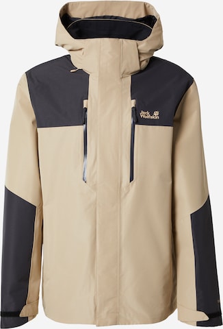 JACK WOLFSKINOutdoor jakna 'JASPER' - smeđa boja: prednji dio