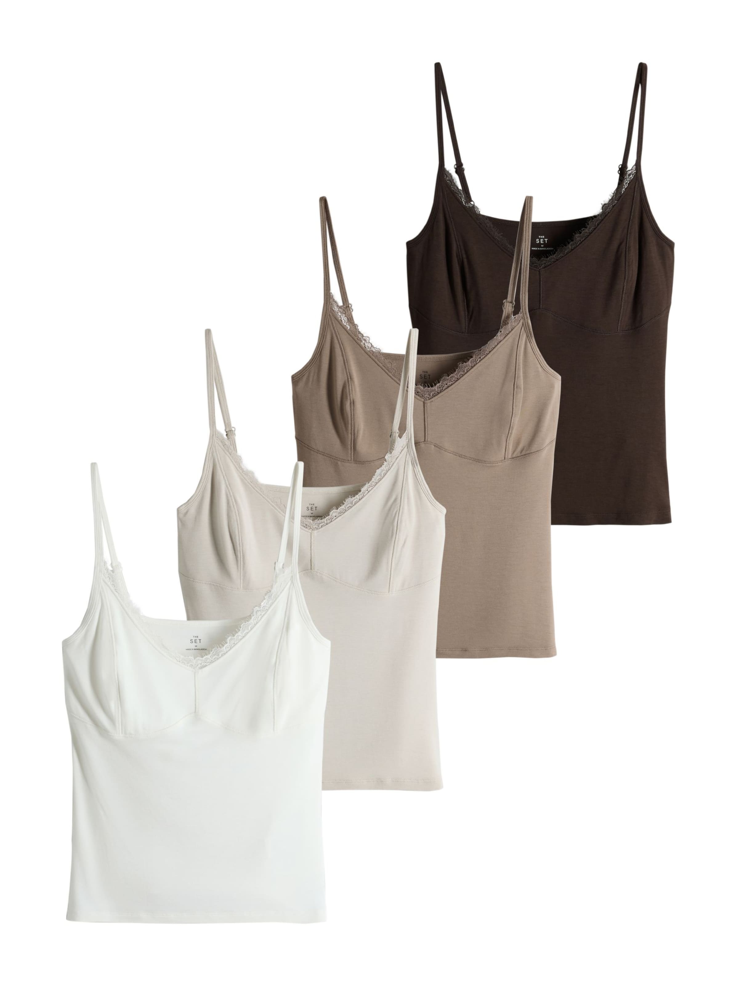 Maglietta intima di The Set in beige: frontale