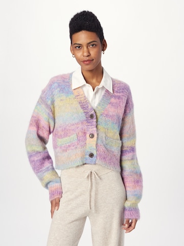 Cardigan RE/DONE en violet : devant