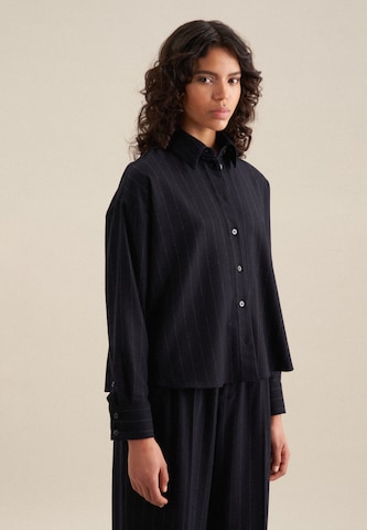SEIDENSTICKER Blouse 'Schwarze Rose' in Blauw