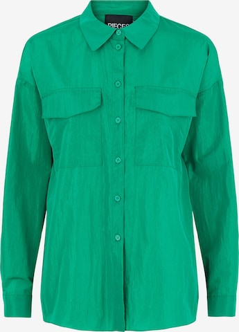 Camicia da donna di PIECES in verde: frontale