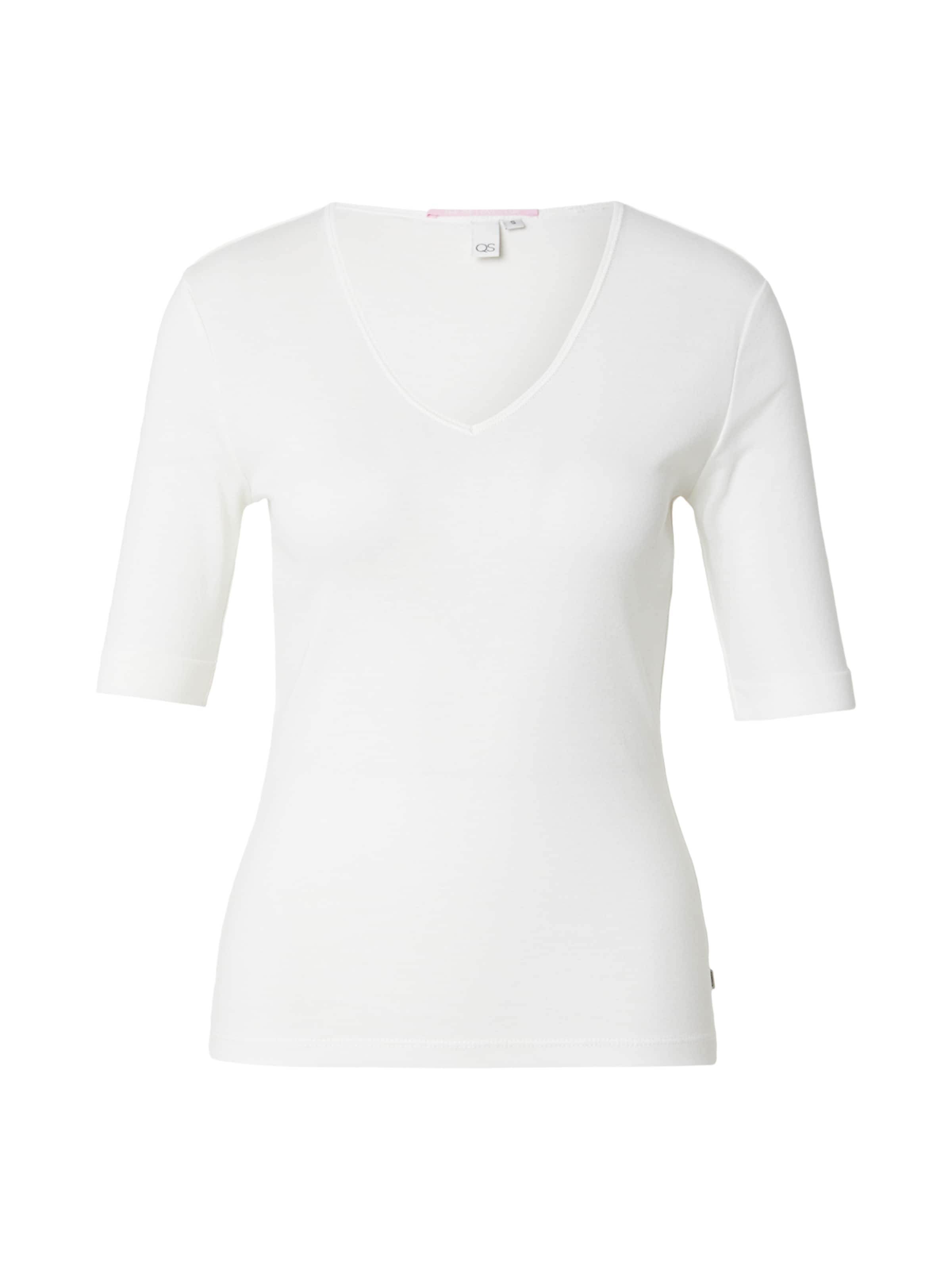 T-shirt QS en blanc : devant
