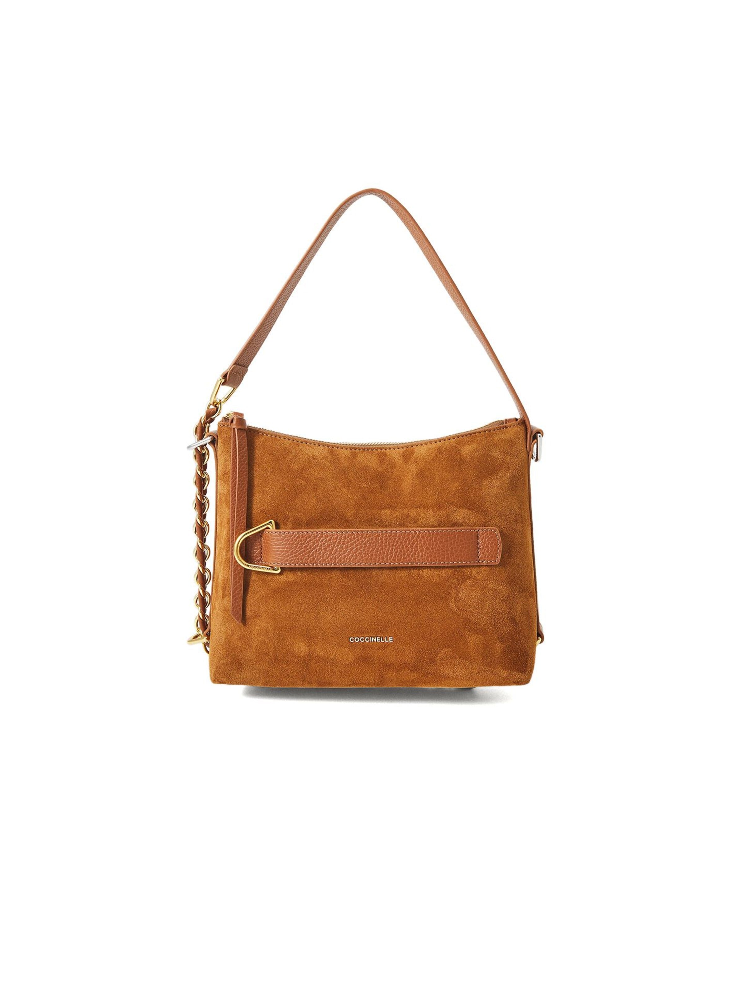 Coccinelle Shoulder Bag in Brown: front
