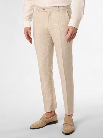 CG CLUB OF GENTS Regular Pleated Pants 'Paco' in Beige: front