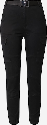 Tally Weijl Tapered Cargo Pants in Black: front