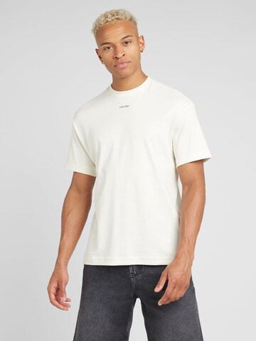 Tricou 'NANO' de la Calvin Klein pe alb: față