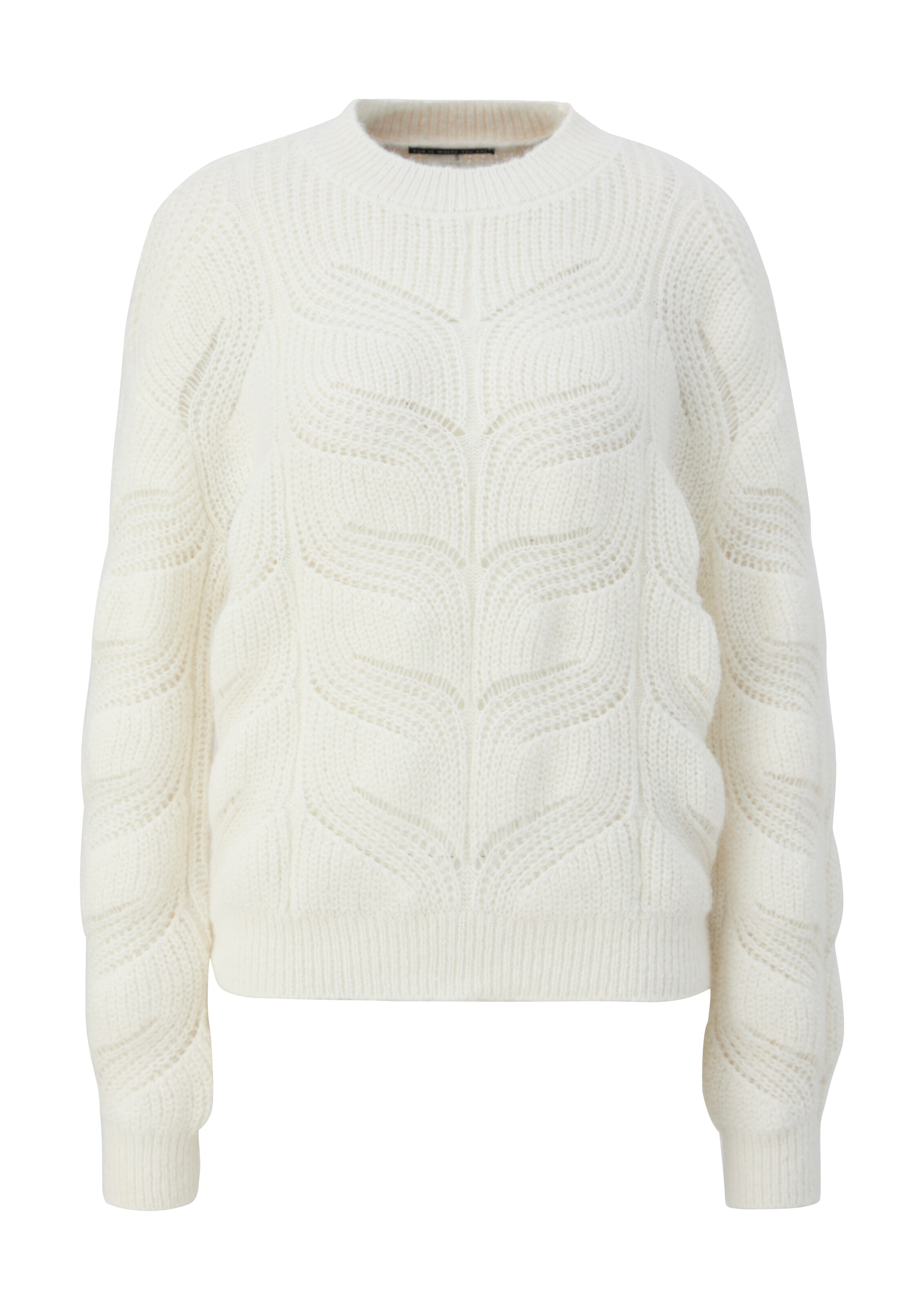 Pull-over QS en beige : devant