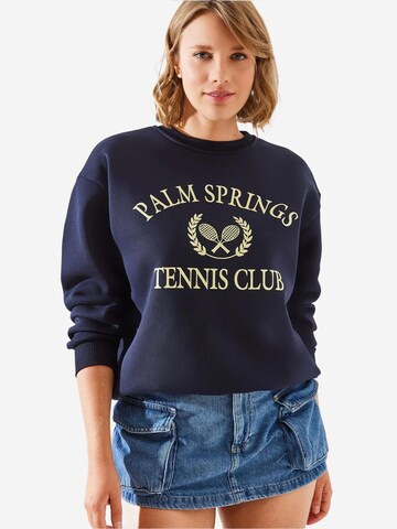 Sweat-shirt Bianco Lucci en bleu : devant