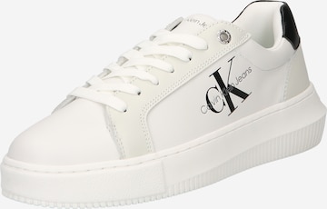 Sneaker low de la Calvin Klein Jeans pe alb: față