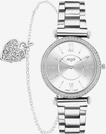 Lucardi Analog Watch in Silver: front