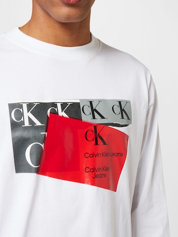 Calvin Klein Jeans Tričko 'DISRUPTED' – bílá