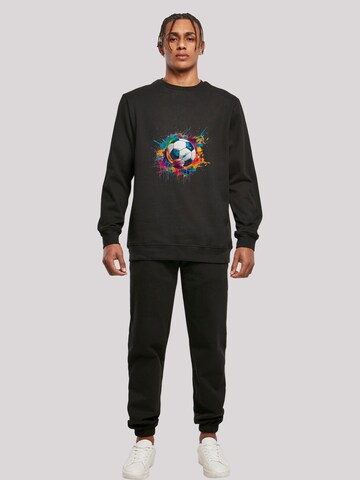 Sweat-shirt 'Bunte Fußball Grafik' F4NT4STIC en noir