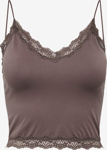 ONLY Top 'ONLVICKY' in Bruin: voorkant