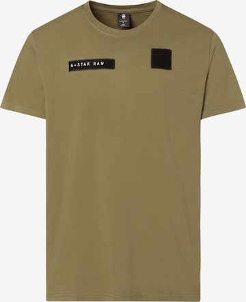 G-Star RAW T-shirt 'Velcro' i grön: framsida