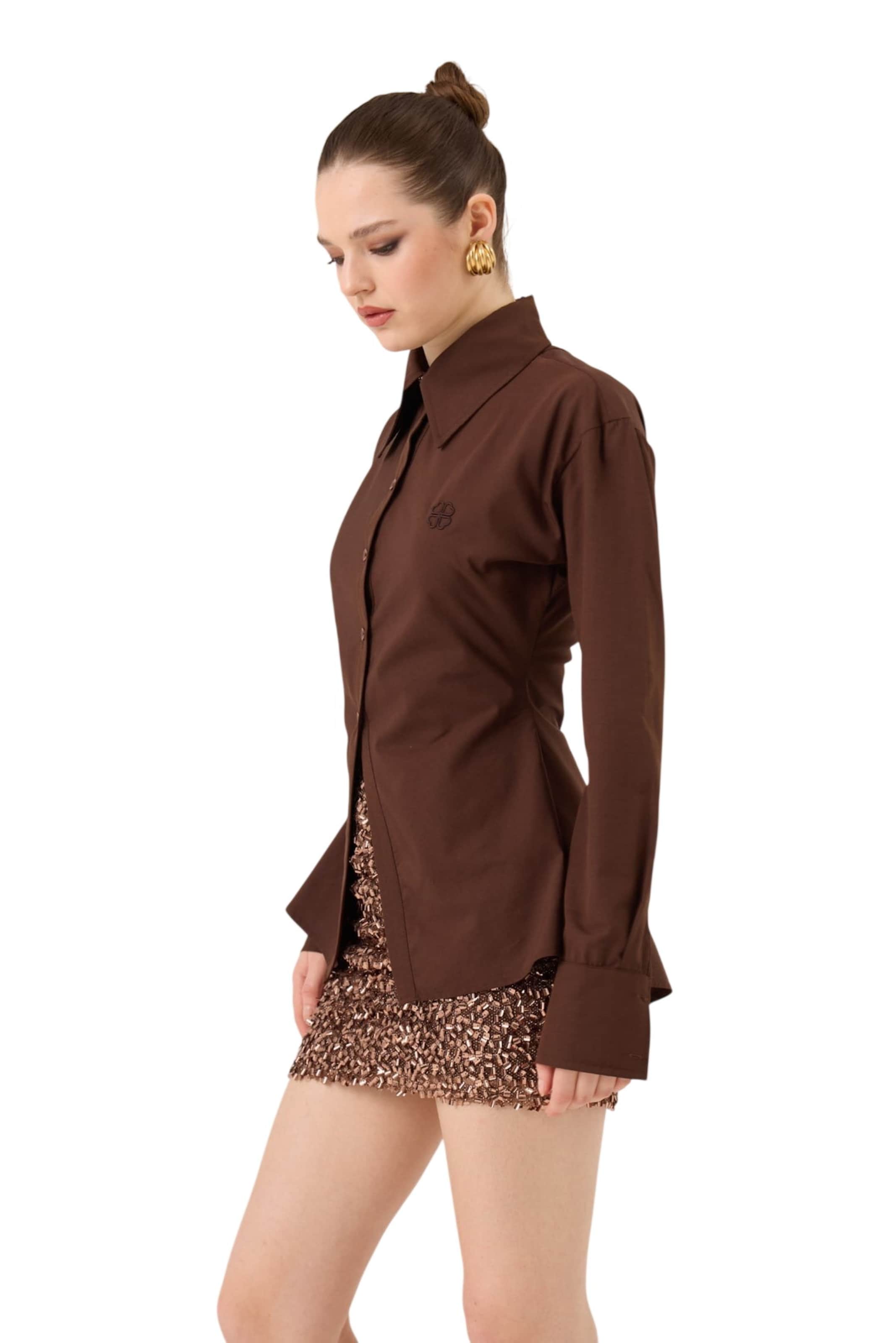 HOLLY LOLLY Blouse in Brown