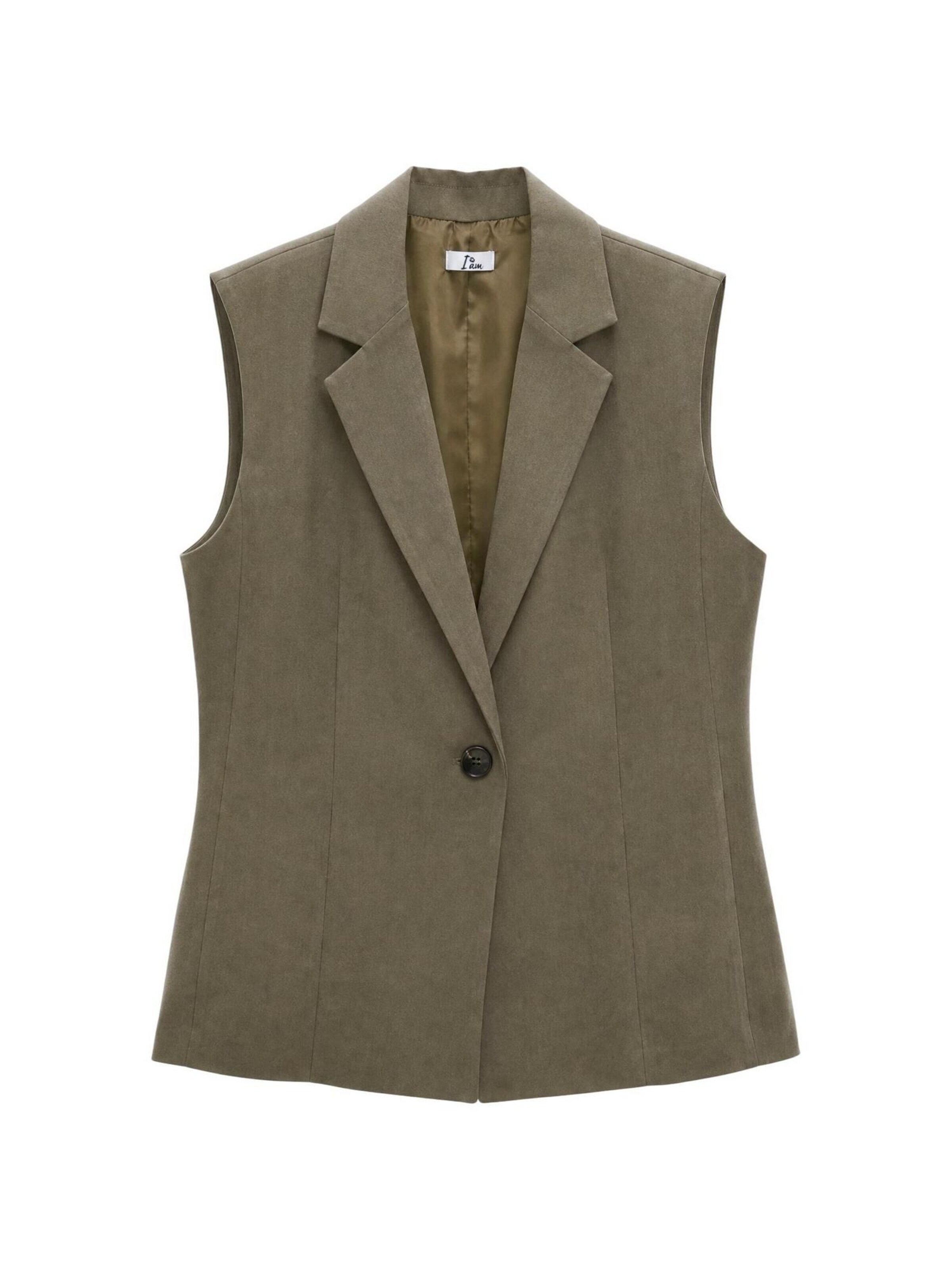 I AM Gilet 'Monopetto' in Groen: voorkant