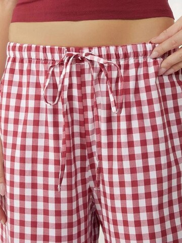 Hiccup - Perna larga Calças em vermelho