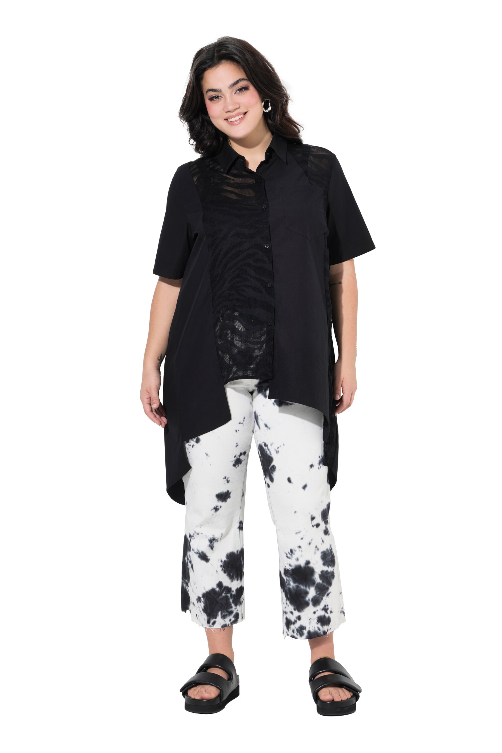 Angel of Style Bluse in Schwarz: Vorderseite