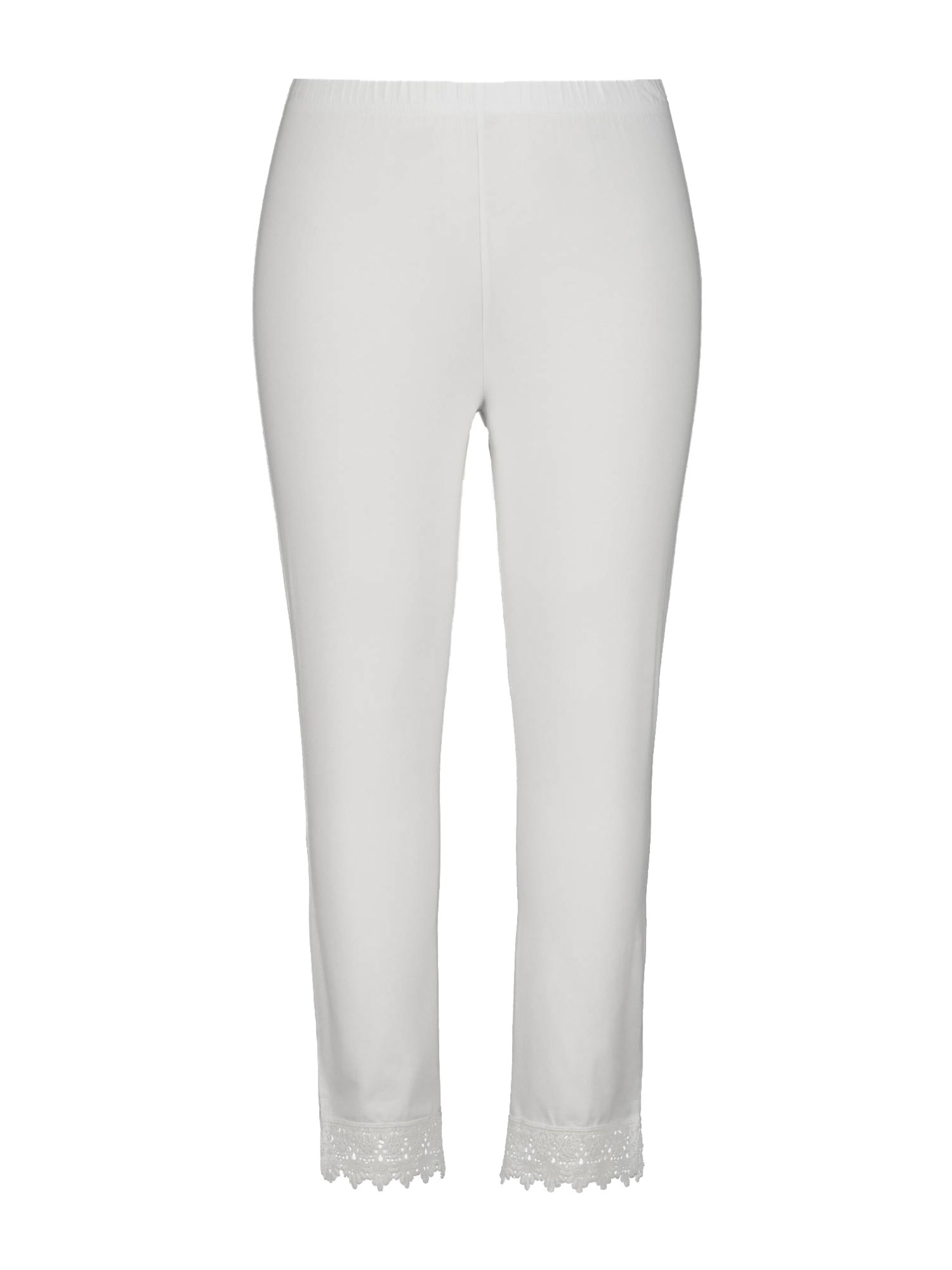 Ulla Popken Leggings '747979' in Weiß: Vorderseite