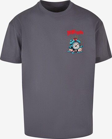 Merchcode Shirt 'Alarm Clock Comic' in Grey: front