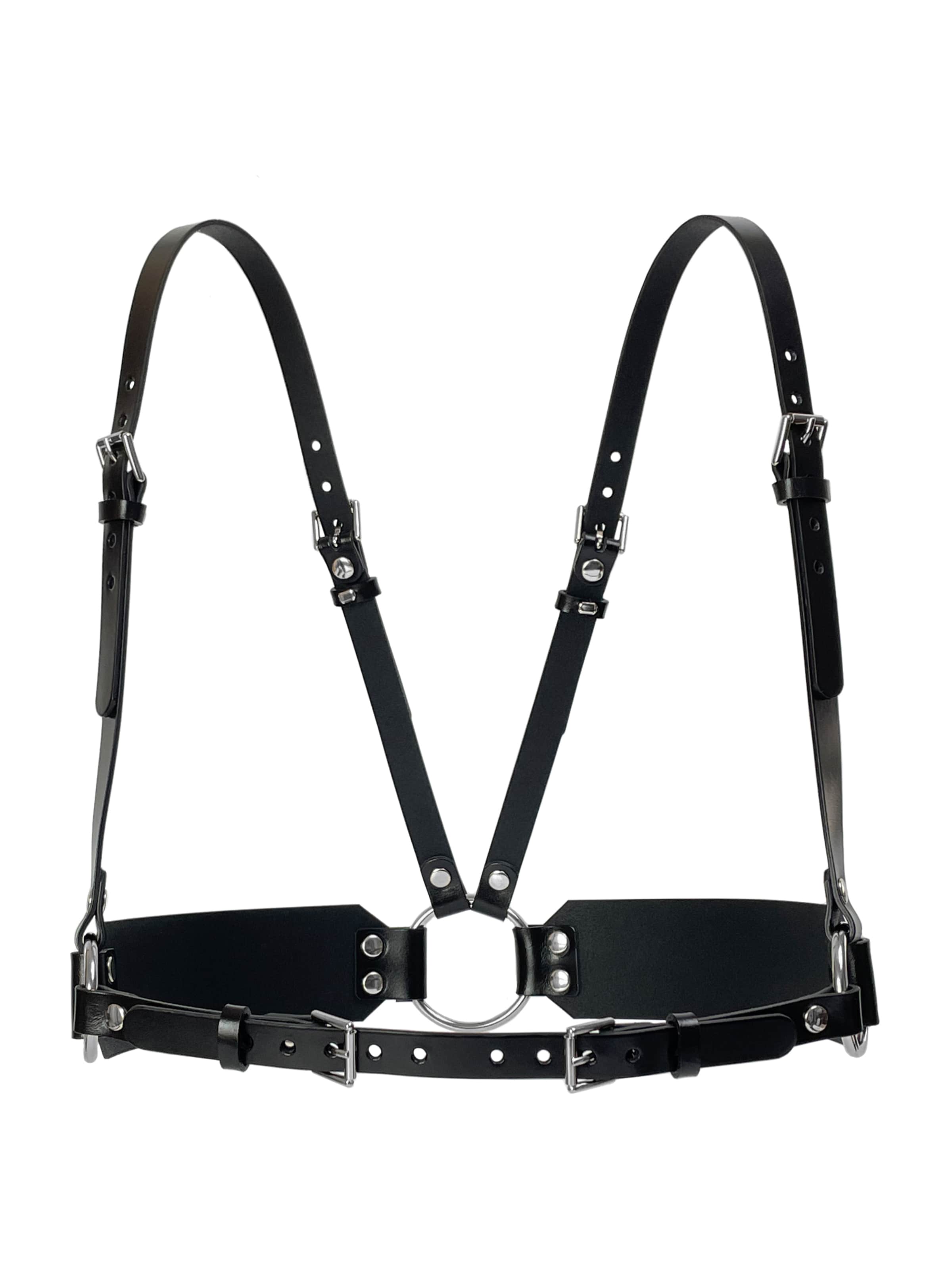 Haute Cuir Belt 'High Waist Harness' in Black: front