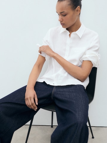 MANGO Blus 'LINO' i vit