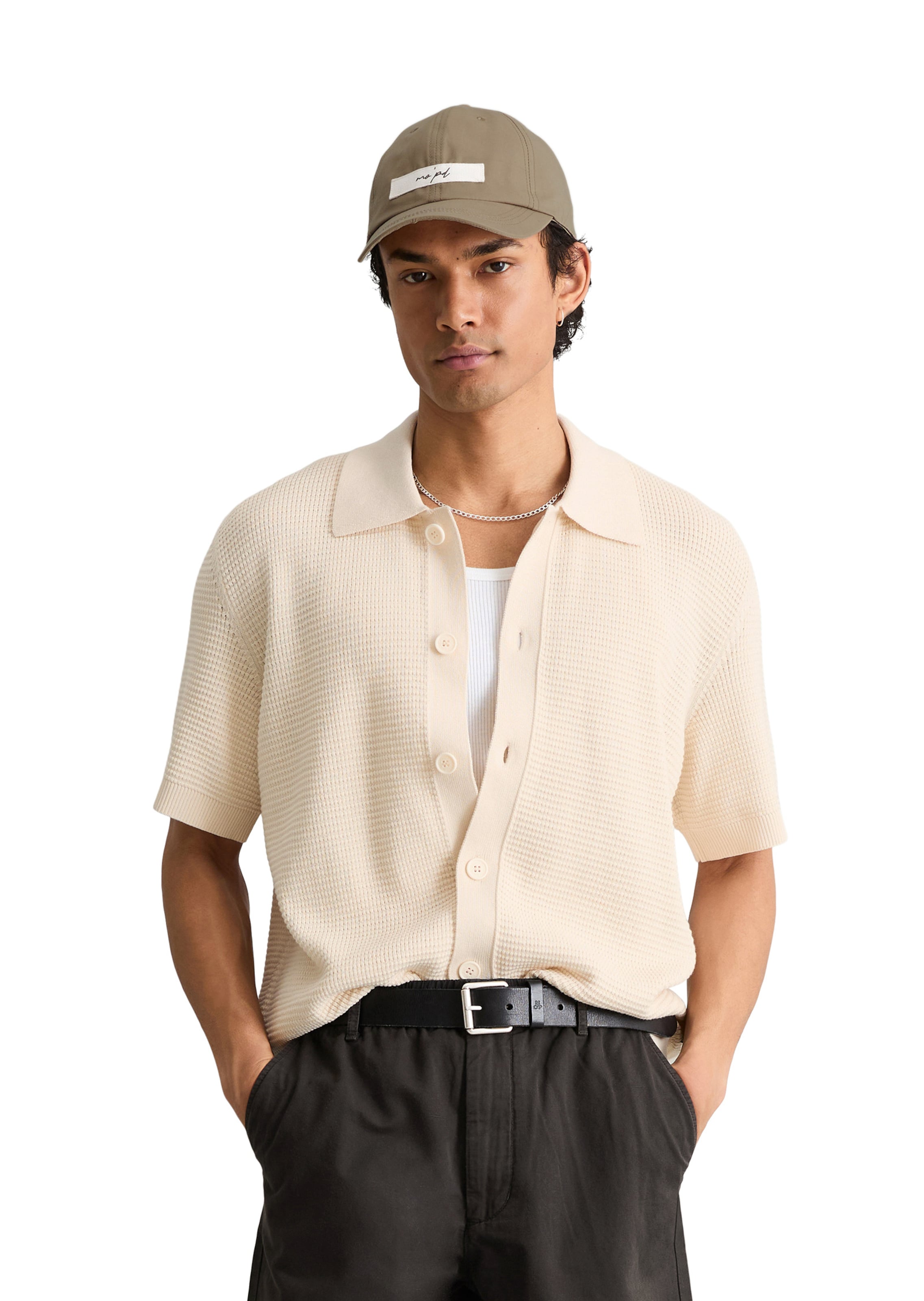Marc O'Polo DENIM Strickjacke in Beige: Vorderseite