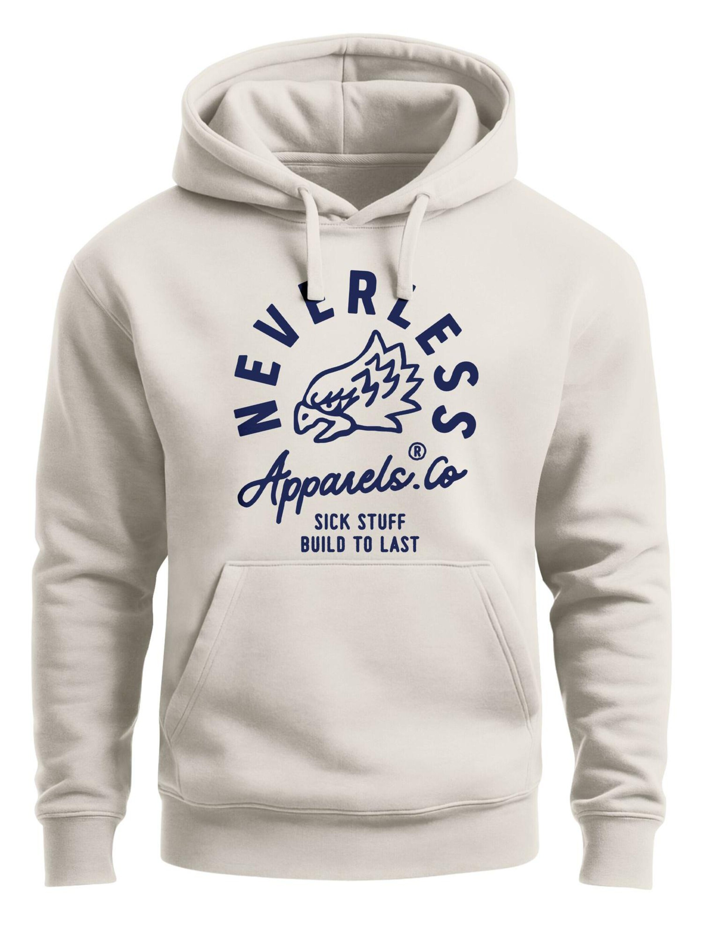 Neverless Sweatshirt 'Adler' in Beige: front