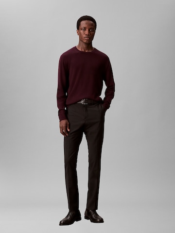 Coupe slim Pantalon à plis Calvin Klein en bleu