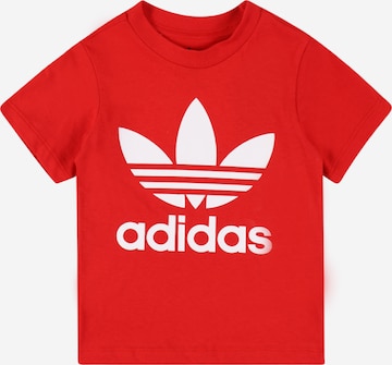 T-Shirt 'Trefoil' ADIDAS ORIGINALS en rouge : devant