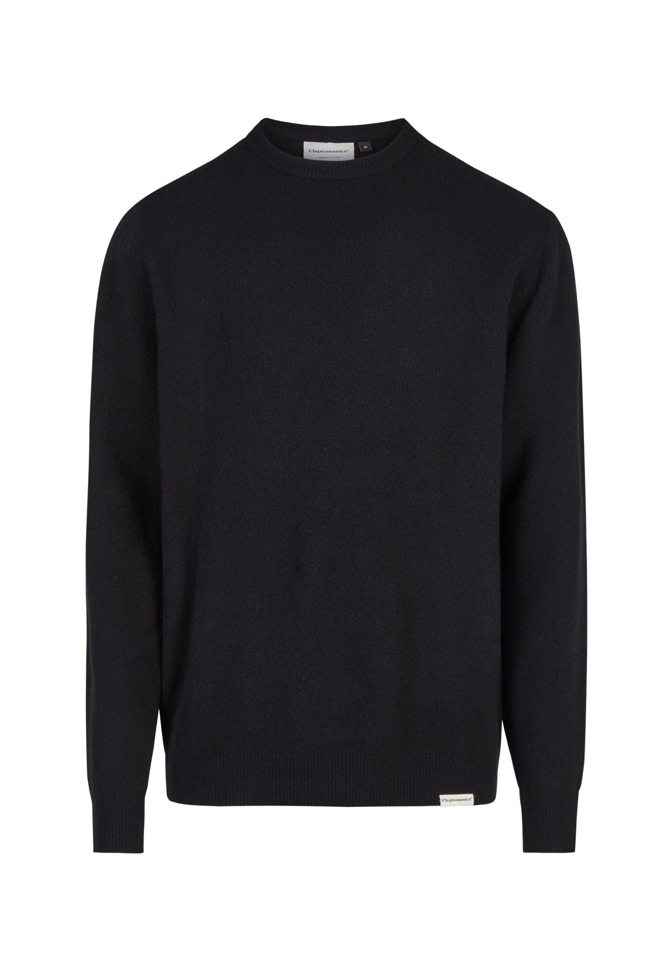 Cleptomanicx Feinstrickpullover in Schwarz: Vorderseite