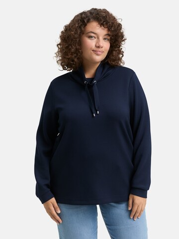 Tom Tailor Women + Sweatshirt in Blue: front