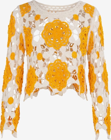 Pull-over IZIA en orange : devant