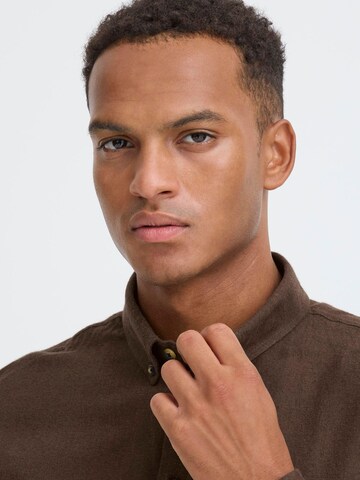 BLEND Regular Fit Langarmhemd ' BHBurley ' in Braun