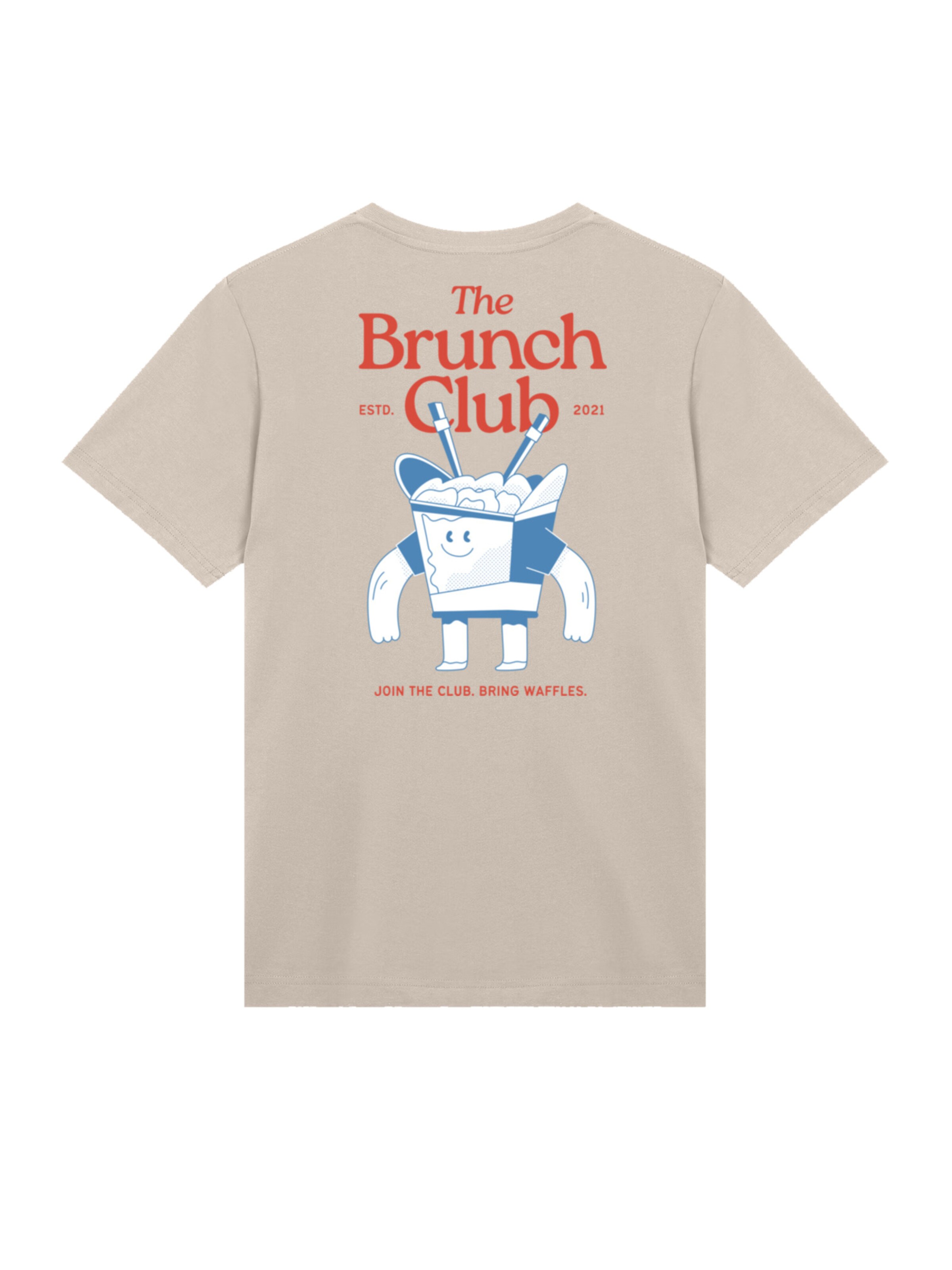 F4NT4STIC Shirt 'The Brunch Club' in Beige: voorkant
