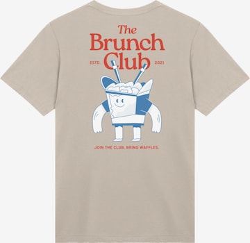 F4NT4STIC Shirt 'The Brunch Club' in Beige: voorkant