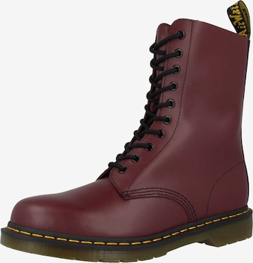 Dr. Martens Lace-Up Boots in Red: front