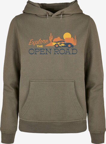 ABSOLUTE CULT Sweatshirt 'Cars - Explore The Open Road' in Green: front