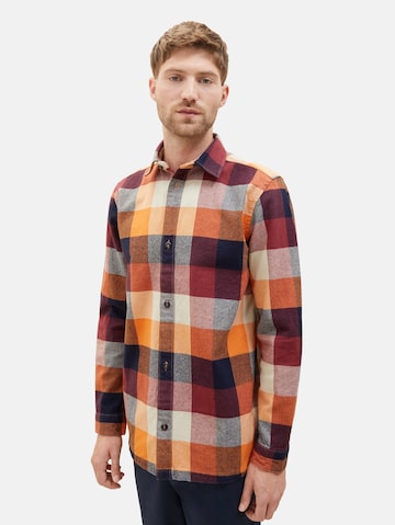 TOM TAILOR Regular fit Overhemd in Oranje: voorkant