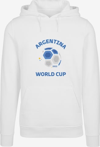Merchcode Sweatshirt 'Argentina World Cup' in Weiß: predná strana