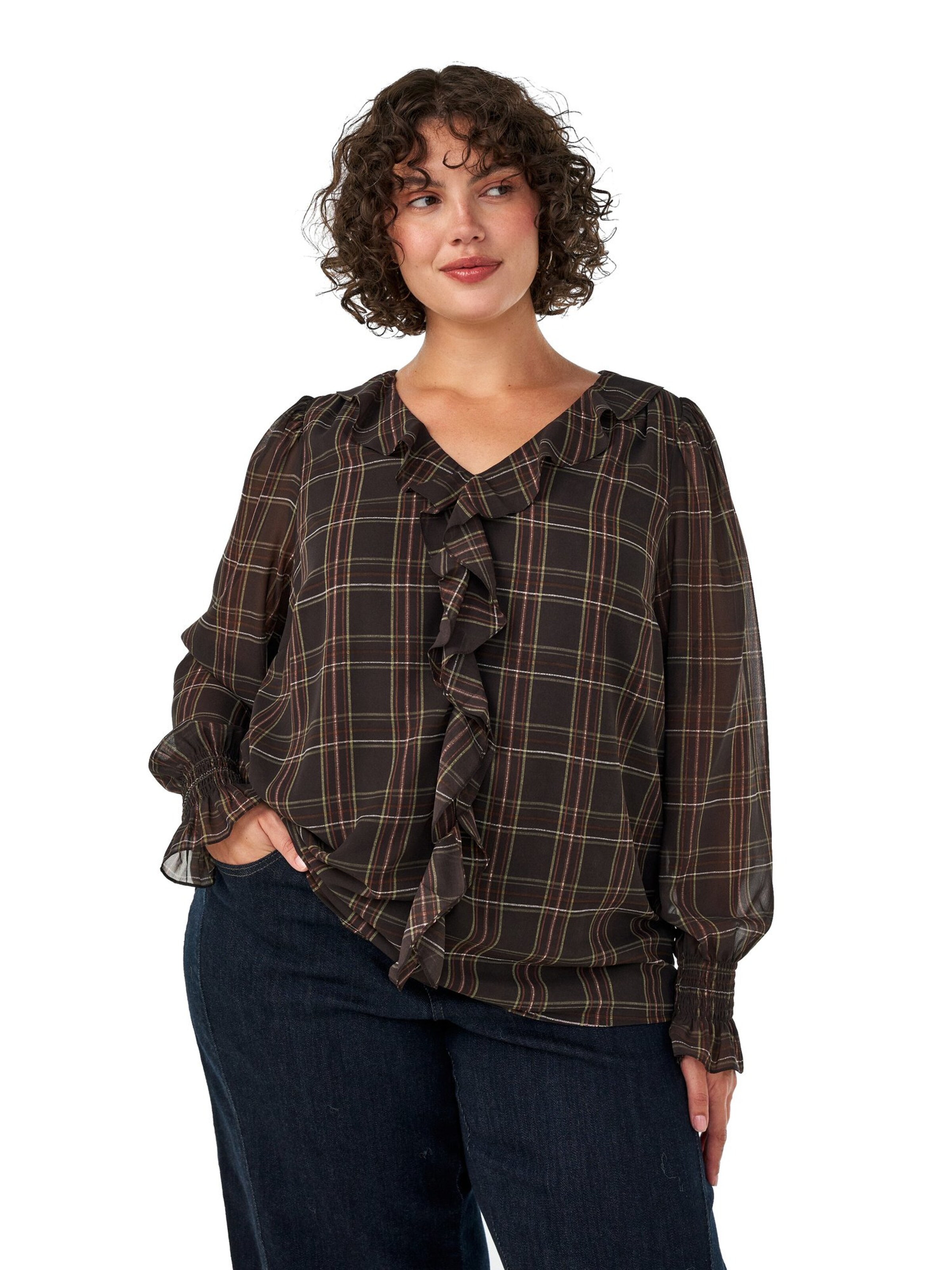 Camicia da donna di Zizzi in verde: frontale