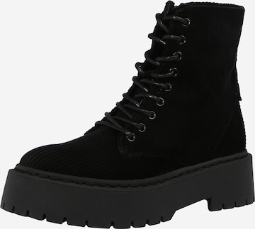 STEVE MADDEN Lace-Up Ankle Boots 'SKYLAR' in Black: front