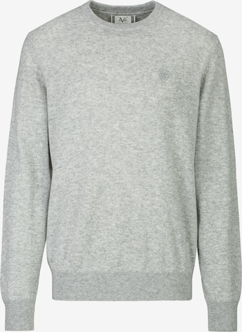 19V69 ITALIA Pullover 'Clint Embro' in Silber: Vorderseite