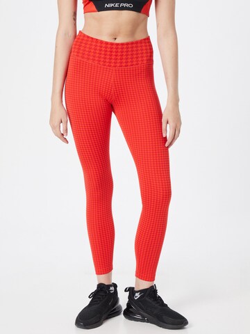 Skinny Pantaloni sport de la NIKE pe roșu: față