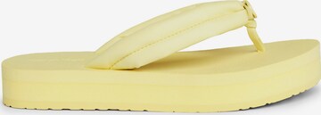 Calvin Klein T-Bar Sandals in Yellow