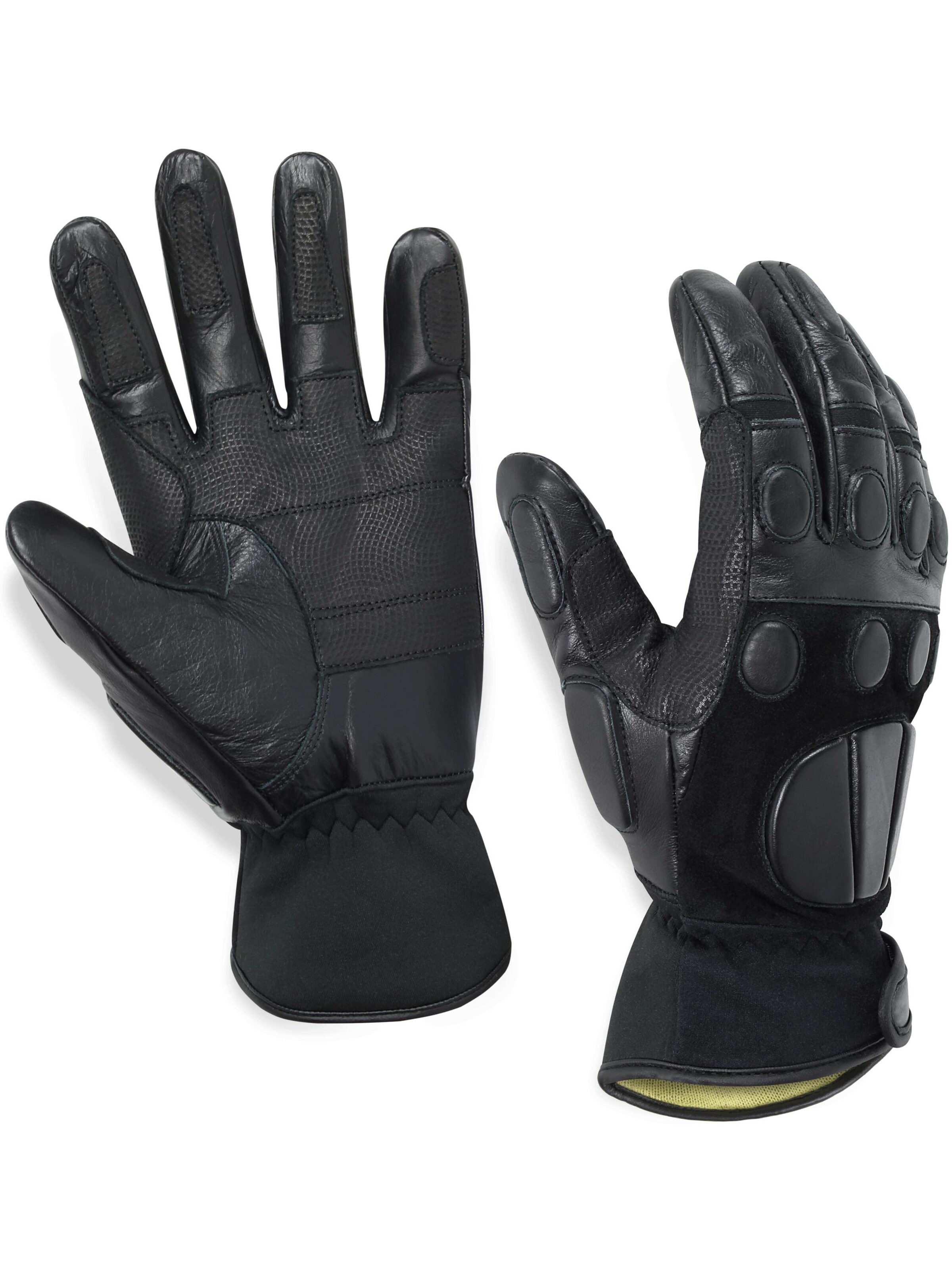 normani Vingerhandschoenen ' WatchDog Xtra Strong ' in Zwart: voorkant