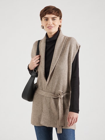 ONLY Gebreide bodywarmer 'ONLKATIA' in Beige: voorkant