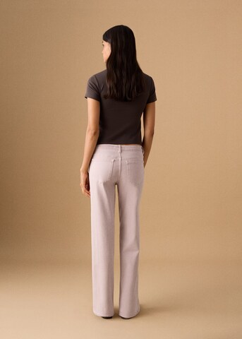 MANGO TEEN Wide leg Jeans 'Hope' in Pink