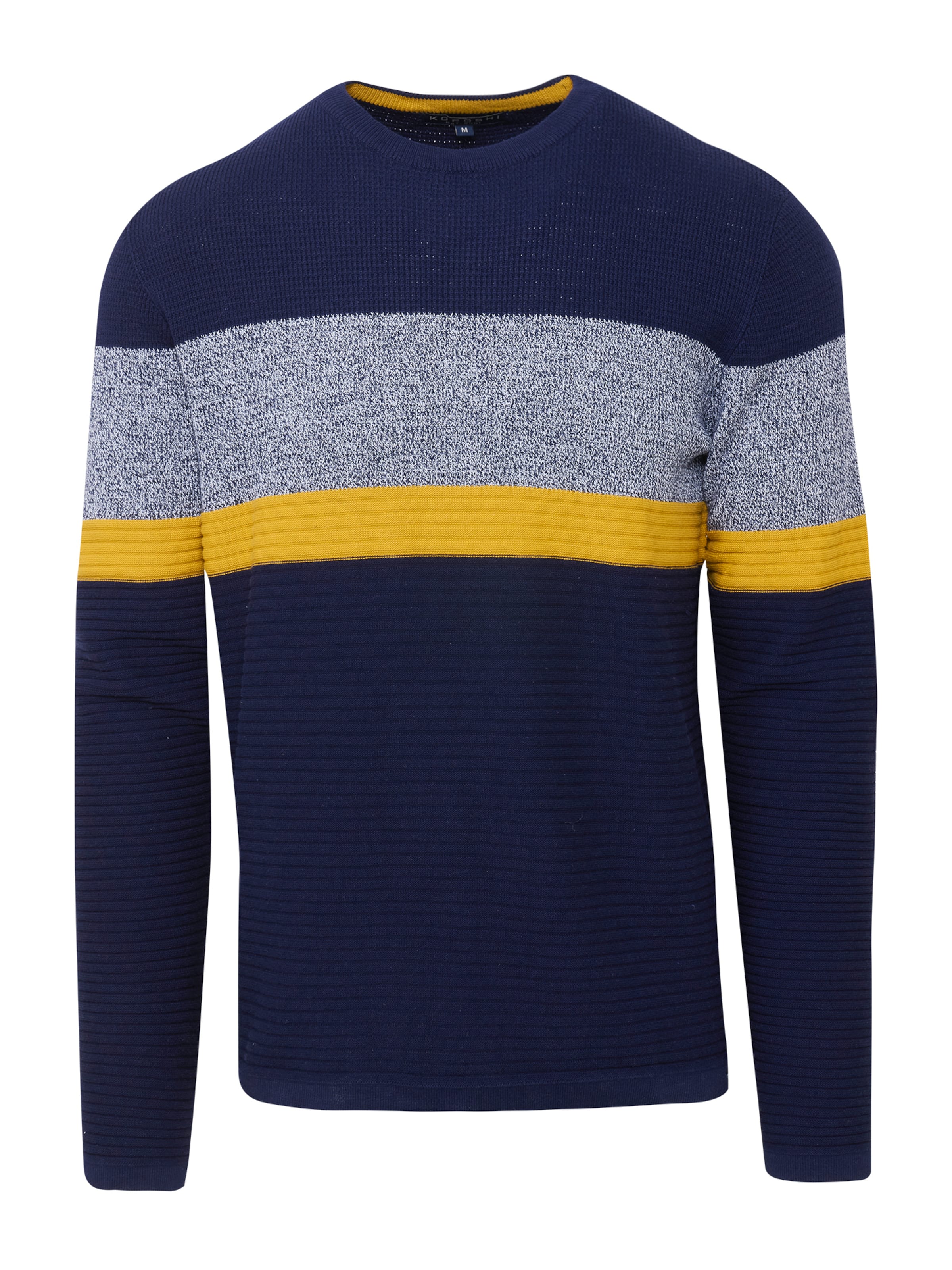 KOROSHI Strickpullover in Blau: Vorderseite