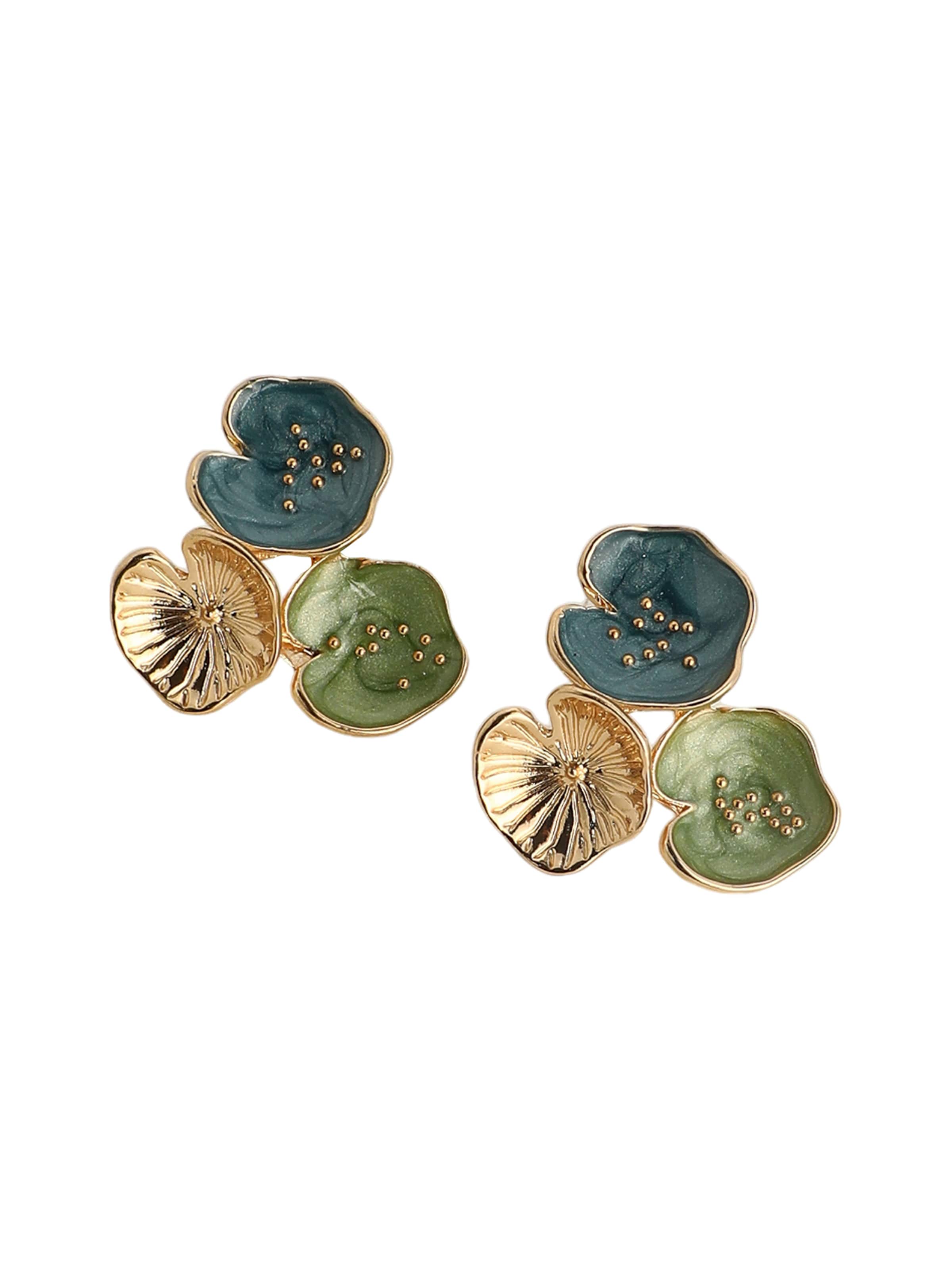 Boucles d'oreilles 'Oprah' SOHI en vert : devant